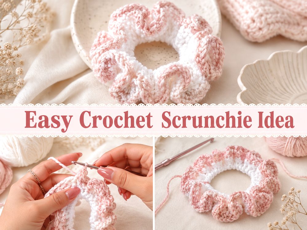 Easy Crochet Scrunchie Idea s