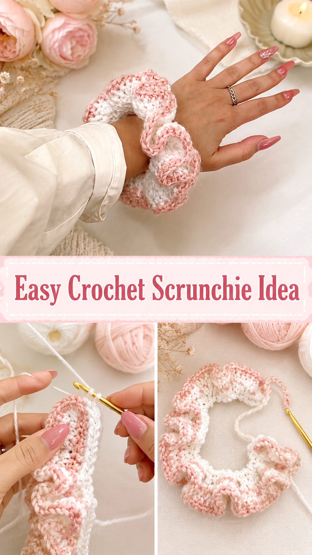 Easy Crochet Scrunchie Idea