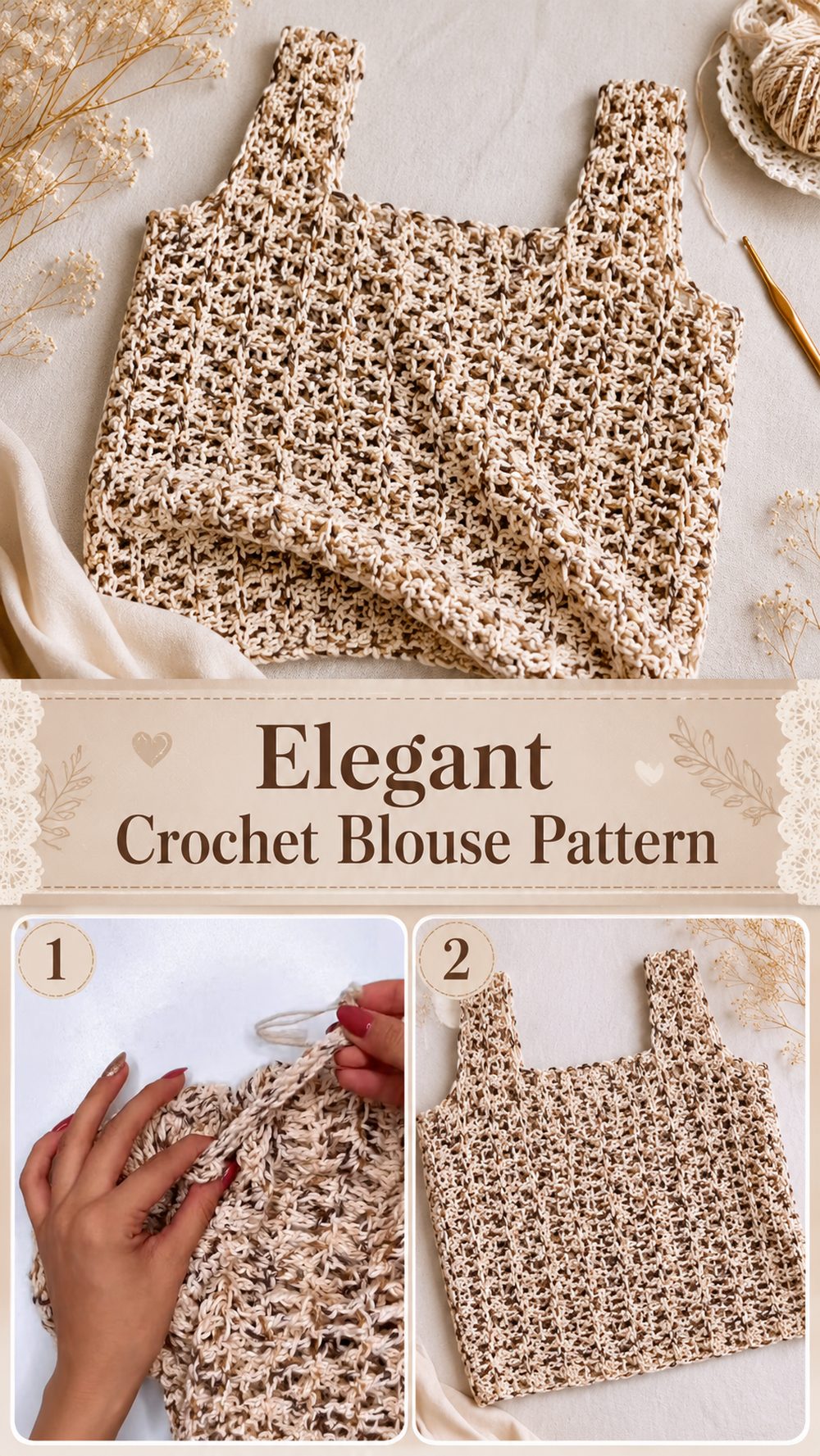 Elegant Crochet Blouse Pattern