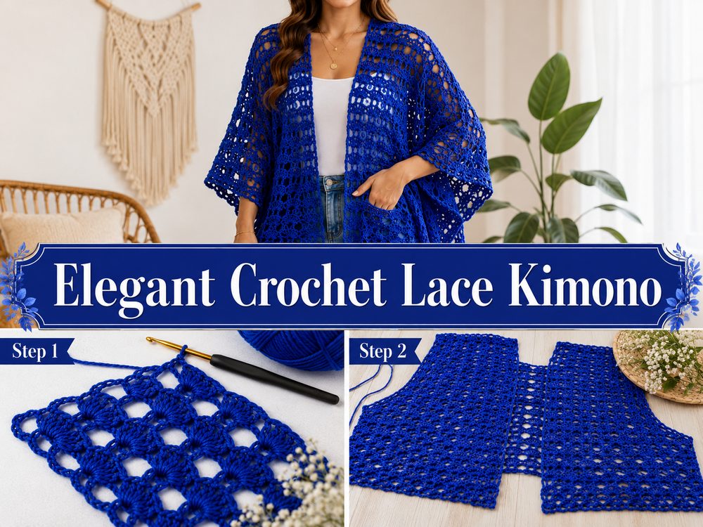 Elegant Crochet Lace Kimono d
