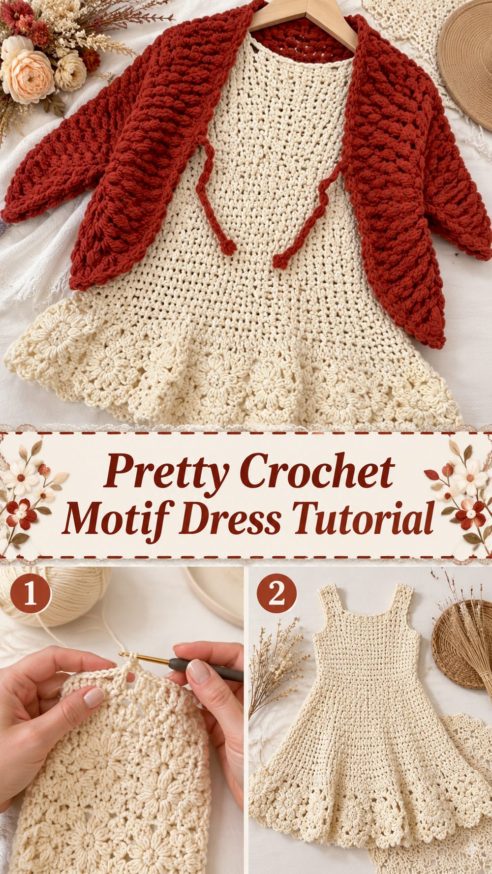 Pretty Crochet Motif Dress Tutorial