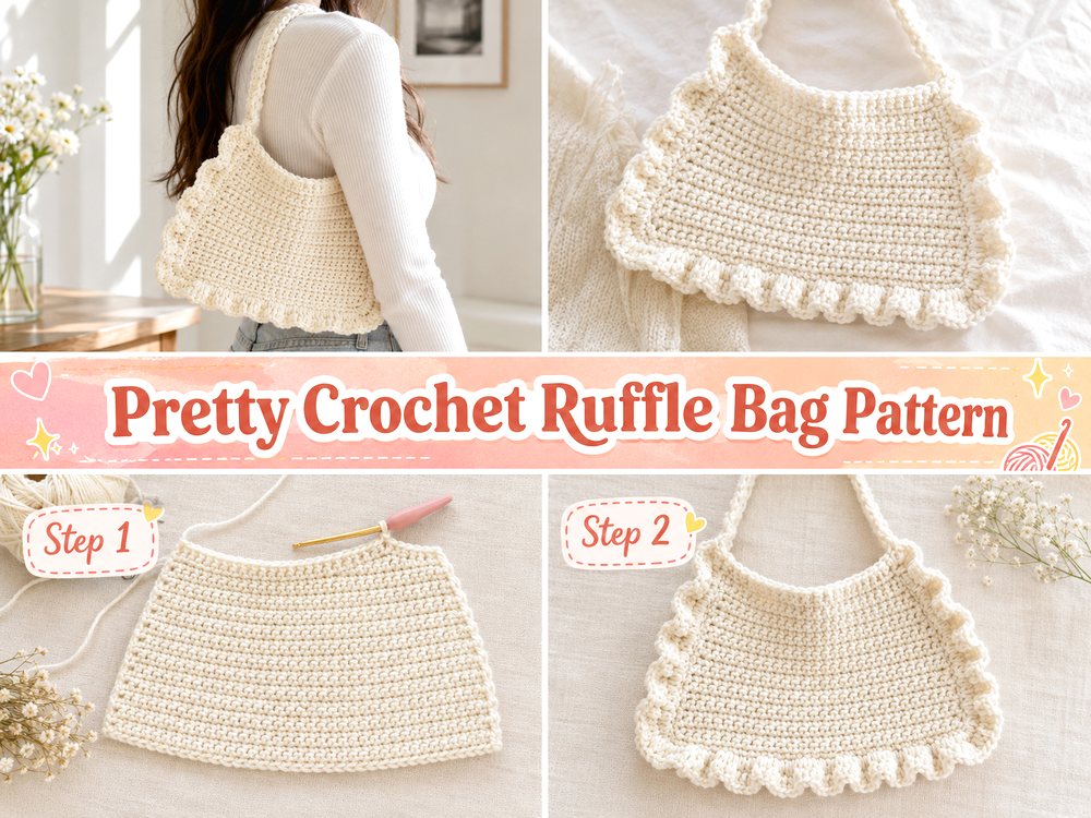 Pretty Crochet Ruffle Bag Pattern s