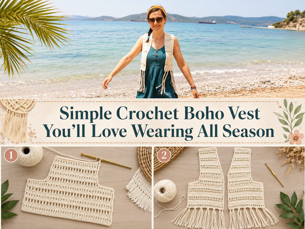 Simple Crochet Boho Vest You’ll Love Wearing All Season s