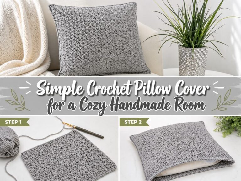 Simple Crochet Pillow Cover for a Cozy Handmade Room s