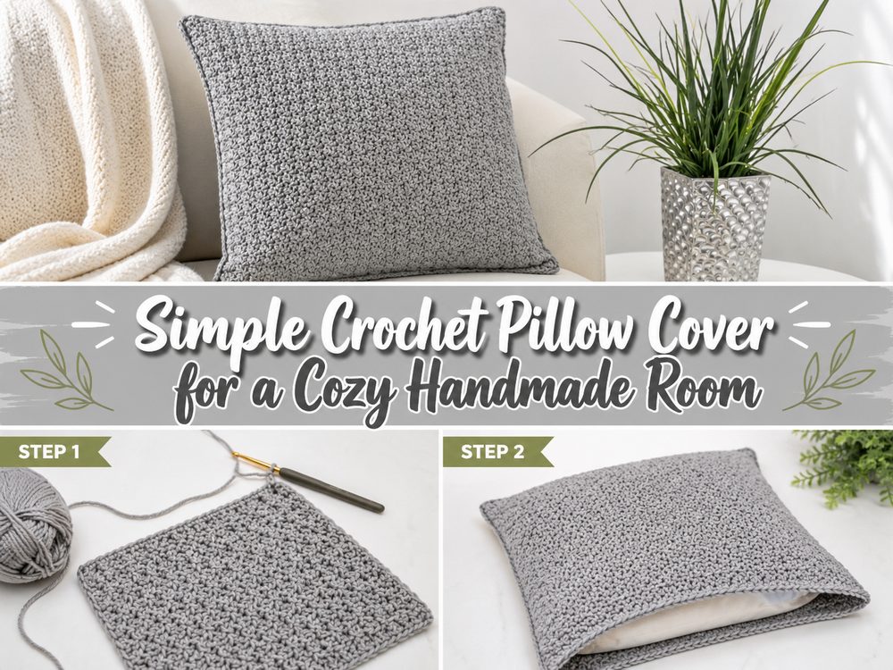 Simple Crochet Pillow Cover for a Cozy Handmade Room s