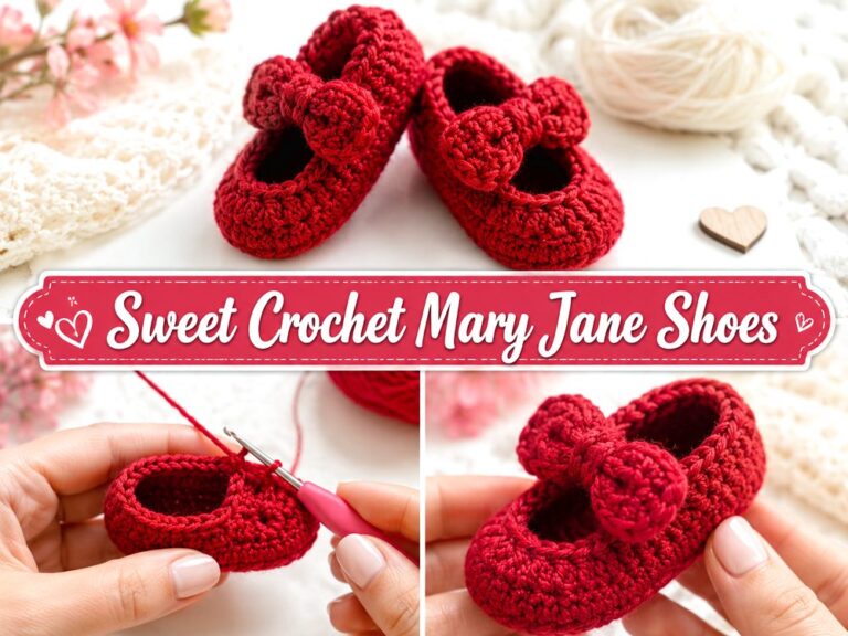 Sweet Crochet Mary Jane Shoes s