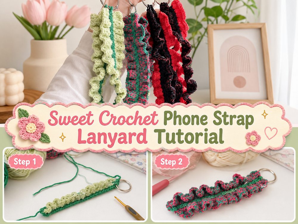 Sweet Crochet Phone Strap Lanyard Tutorial s