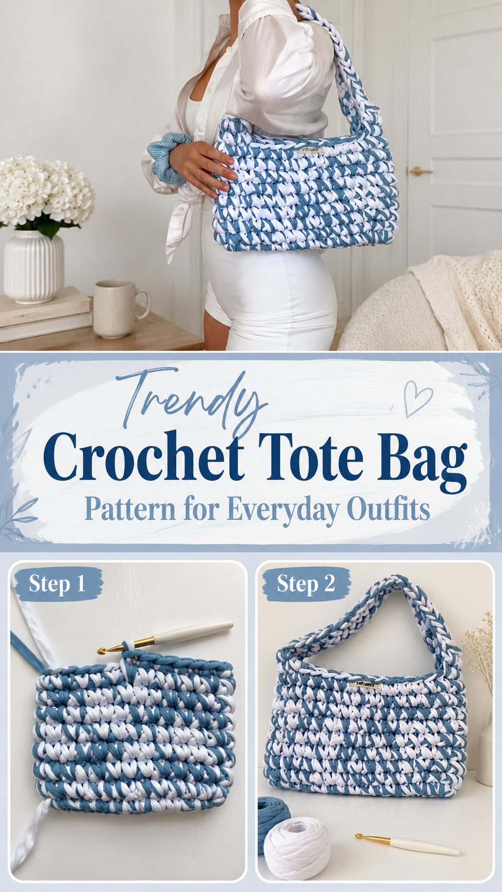 Trendy Crochet Tote Bag Pattern for Everyday Outfits