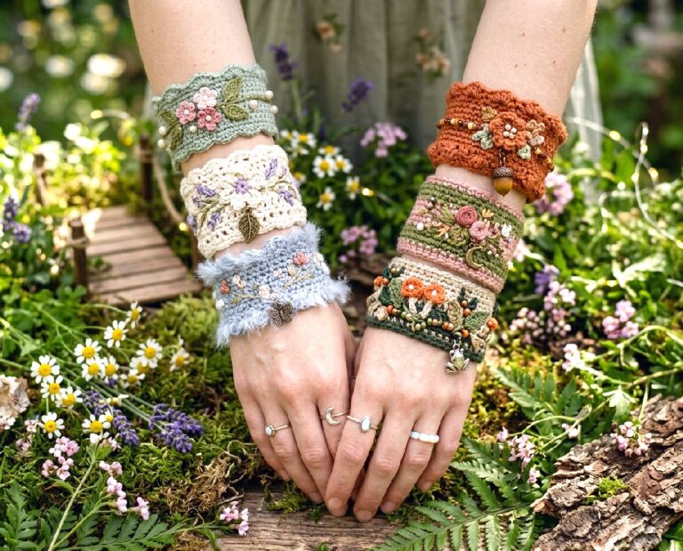 Crochet Fairycore Wrist Cuff