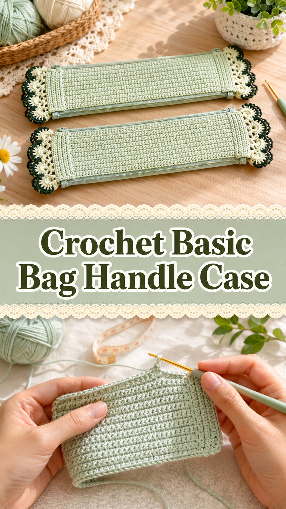 Crochet Basic Bag Handle Case
