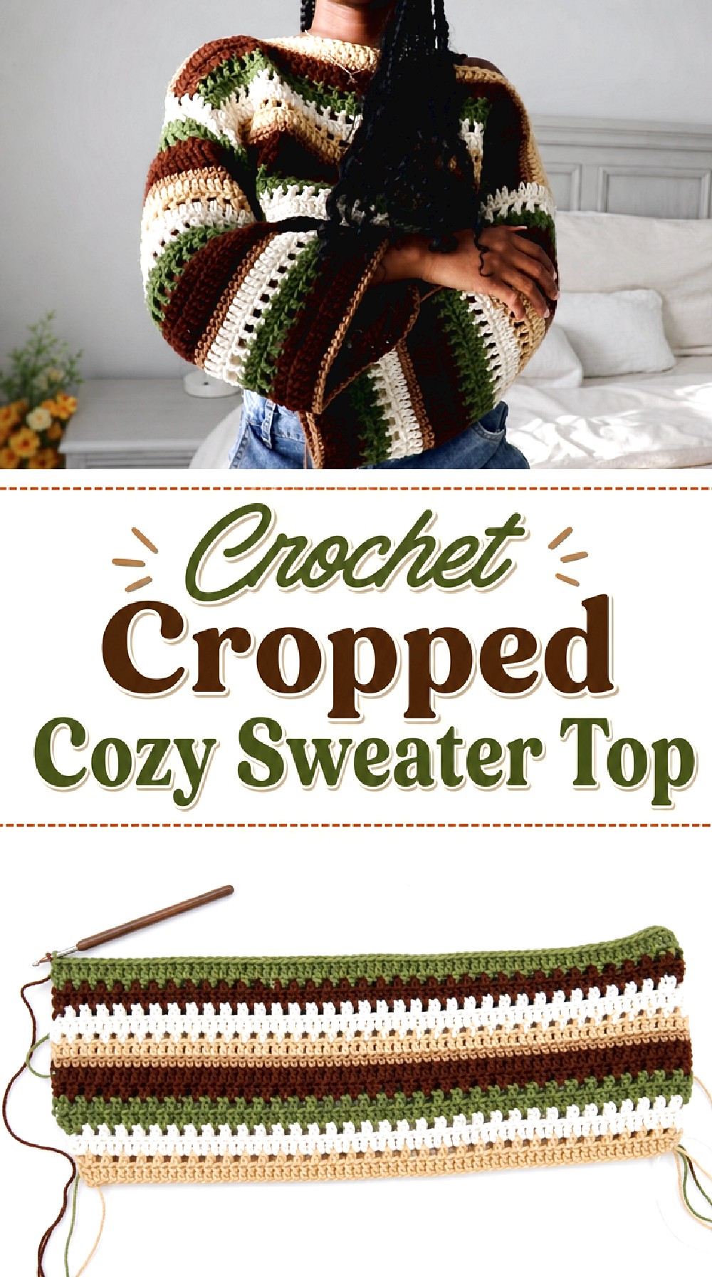Crochet Cropped Cozy Sweater Top