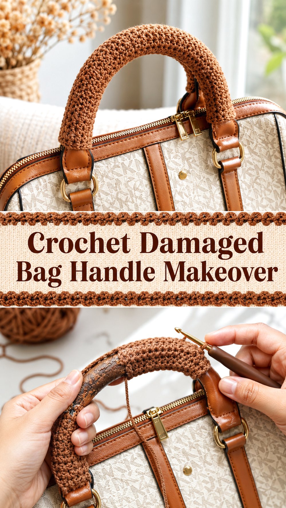 Crochet Damaged Bag Handle Makeover