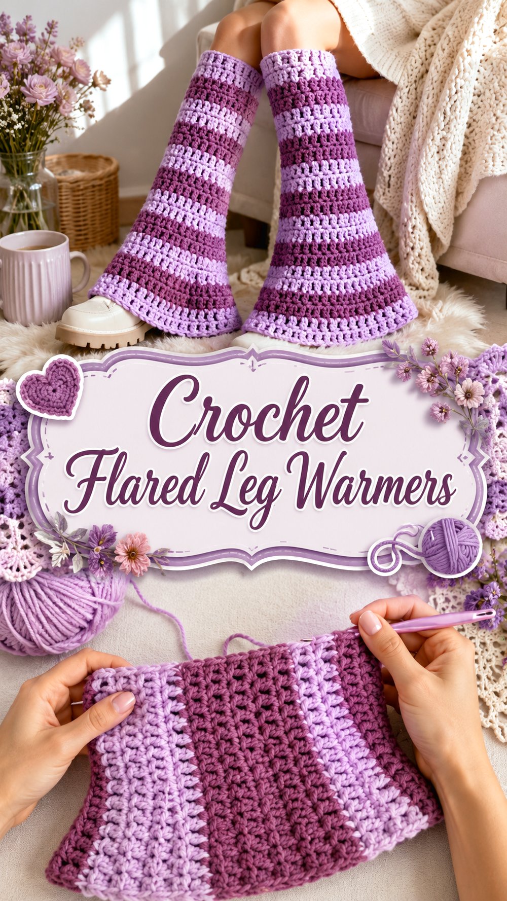 Crochet Flared Leg Warmers