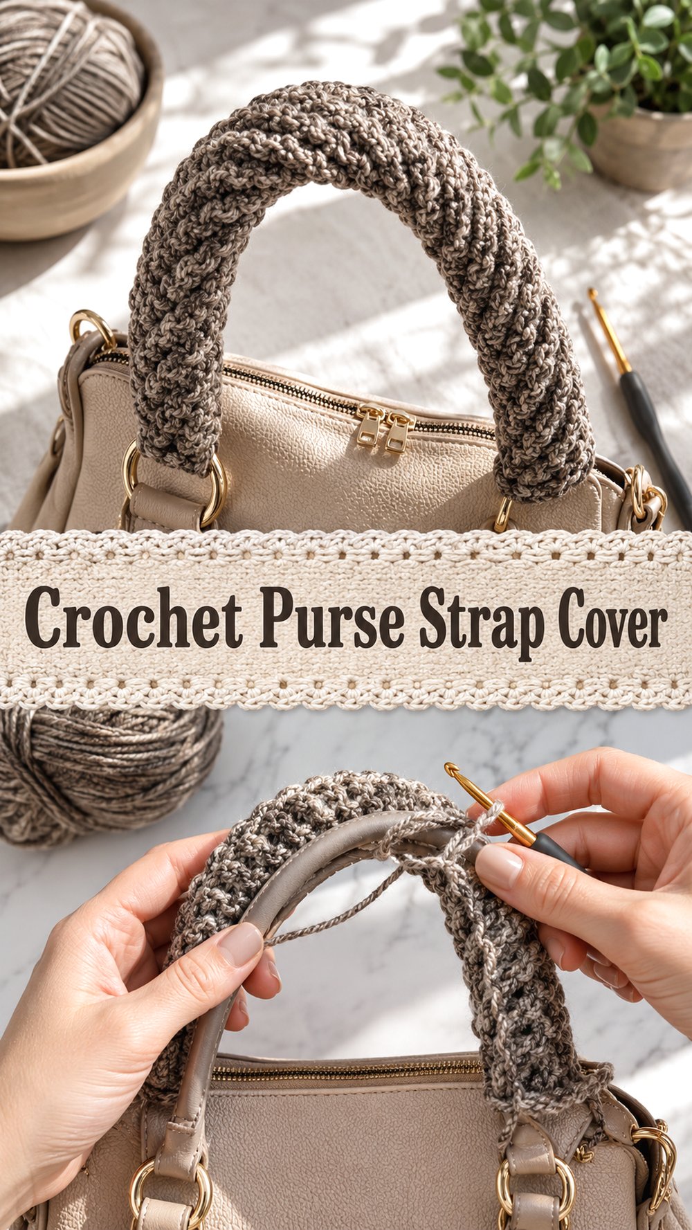 Crochet Purse Strap Cover