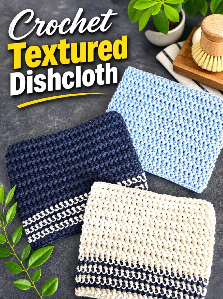 Crochet Textured Dishcloth