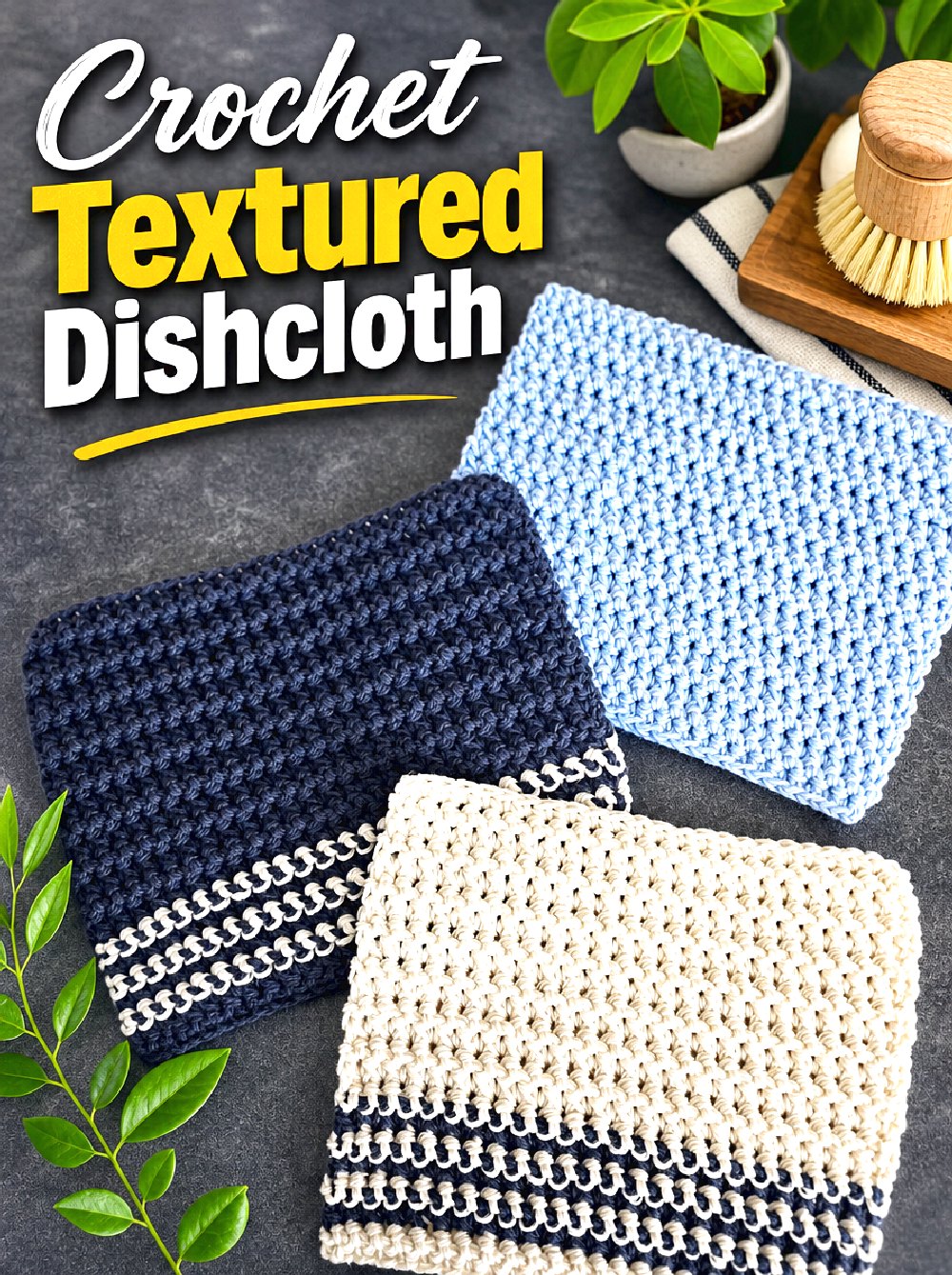 Crochet Textured Dishcloth