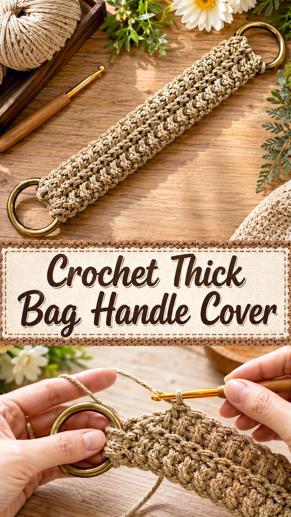 Crochet Thick Bag Handle Cover