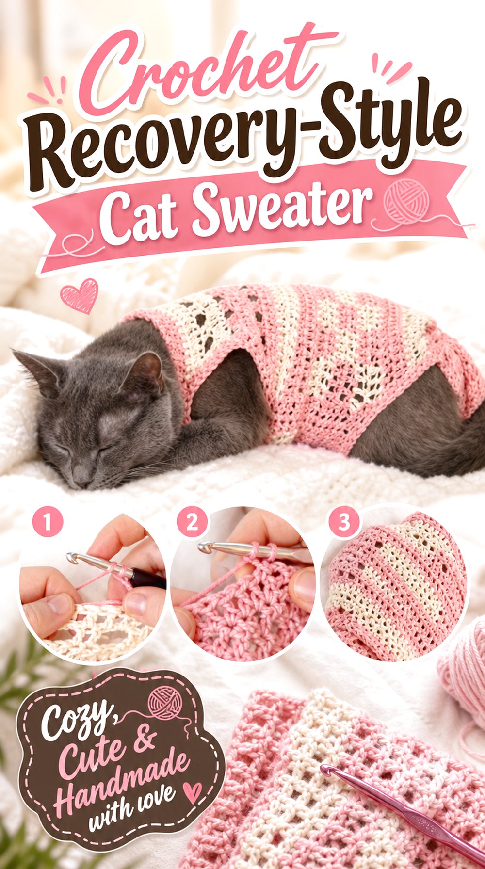 Crochet Recovery Style Cat Sweater