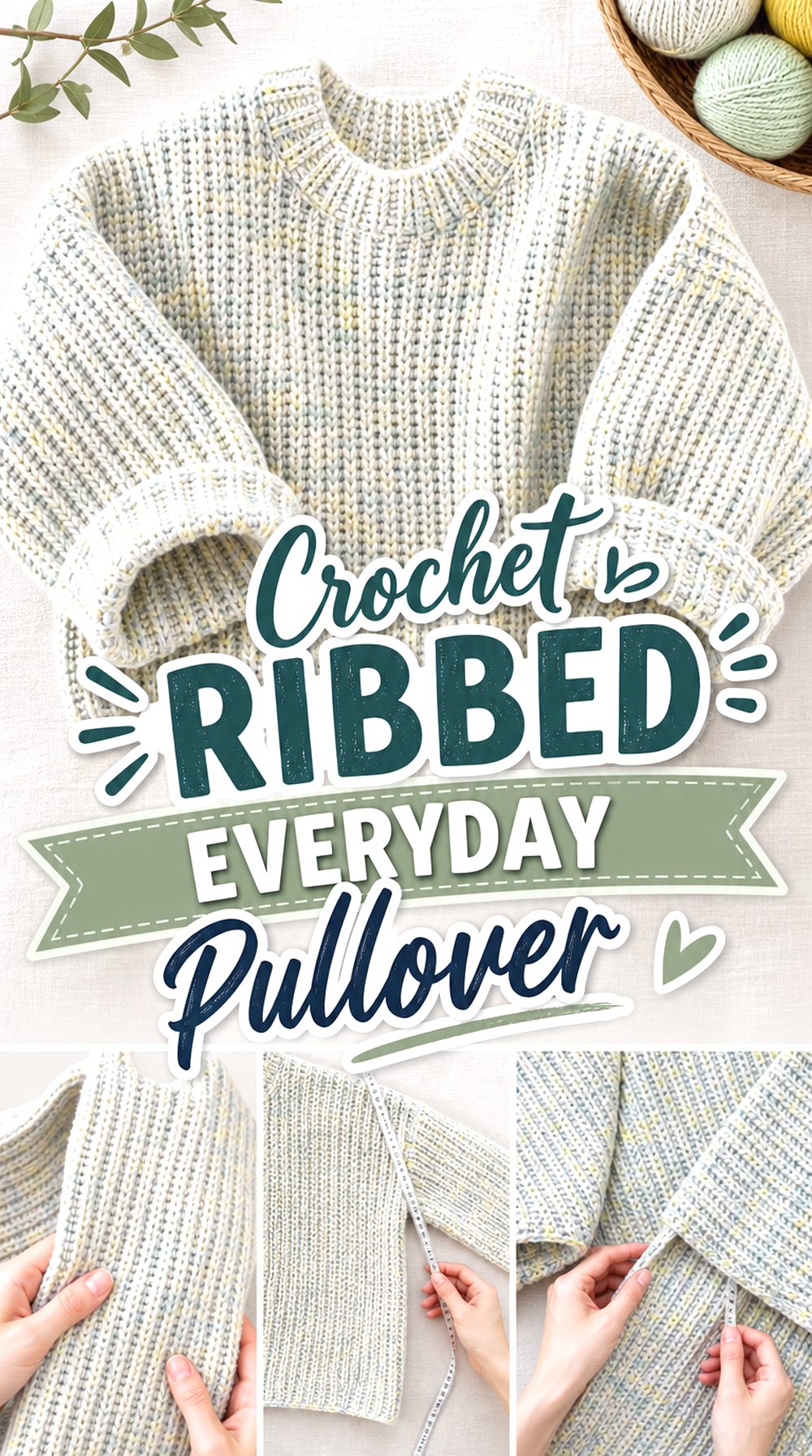 Crochet Ribbed Everyday Pullover