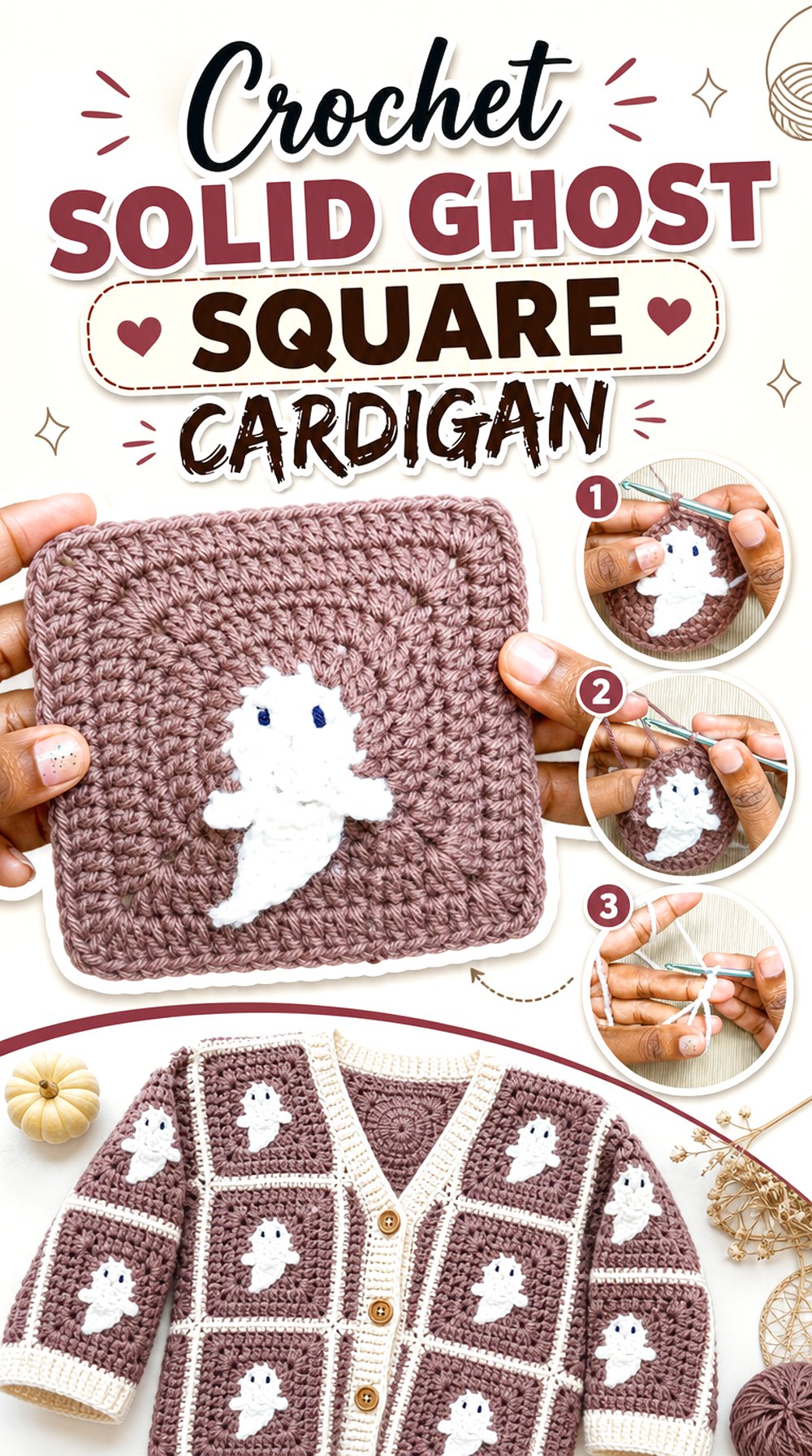 Crochet Solid Ghost Square Cardigan