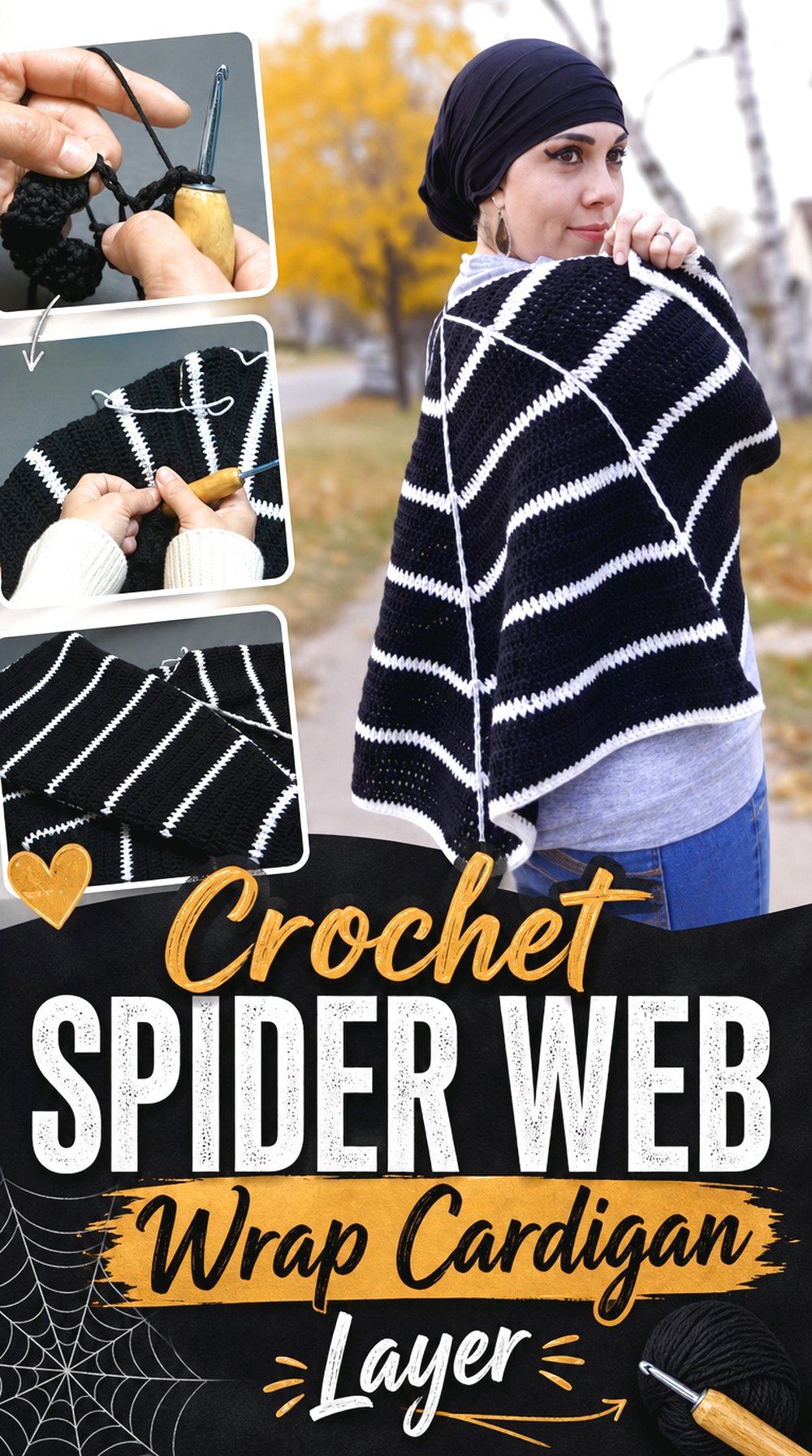 Crochet Spider Web Wrap Cardigan Layer