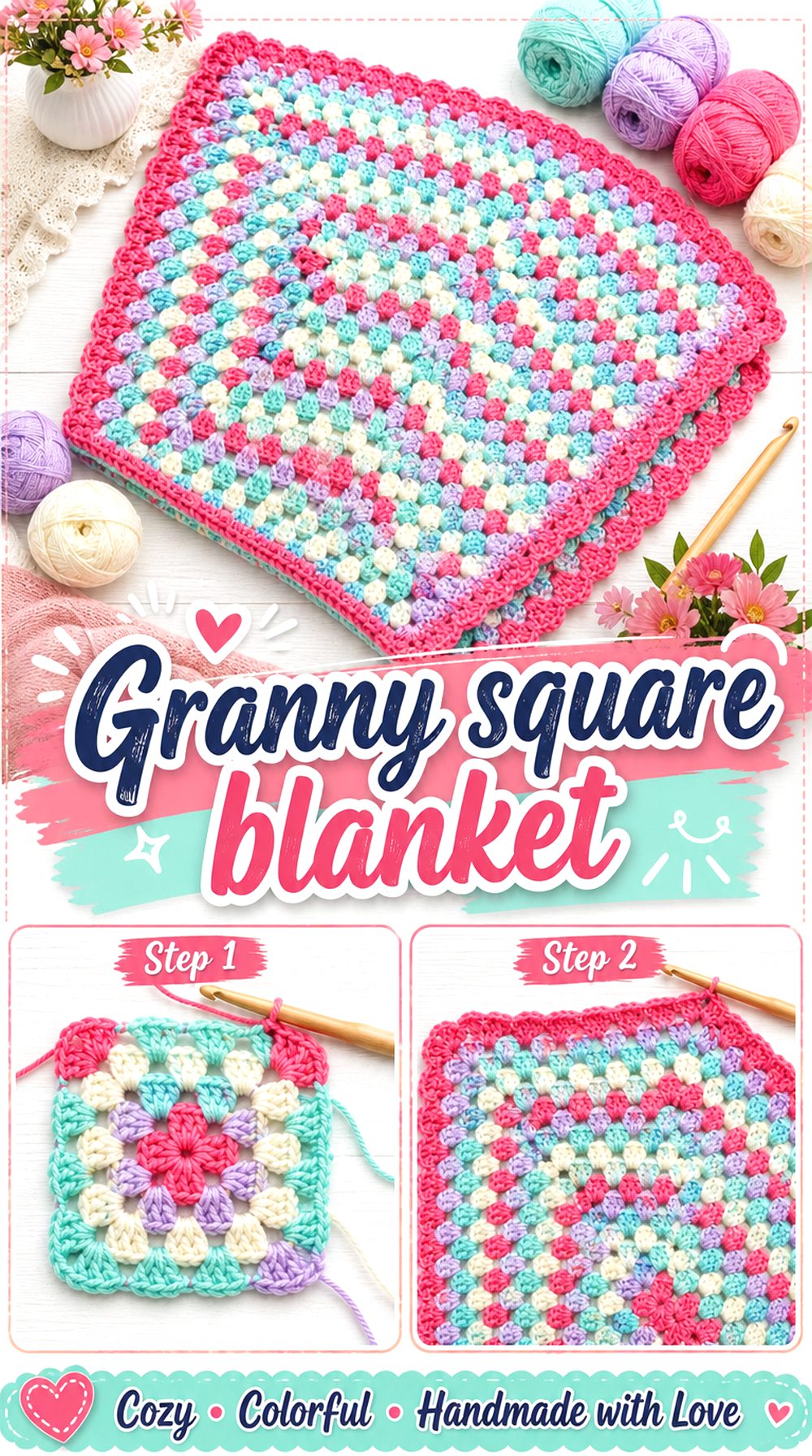 Granny square blanket