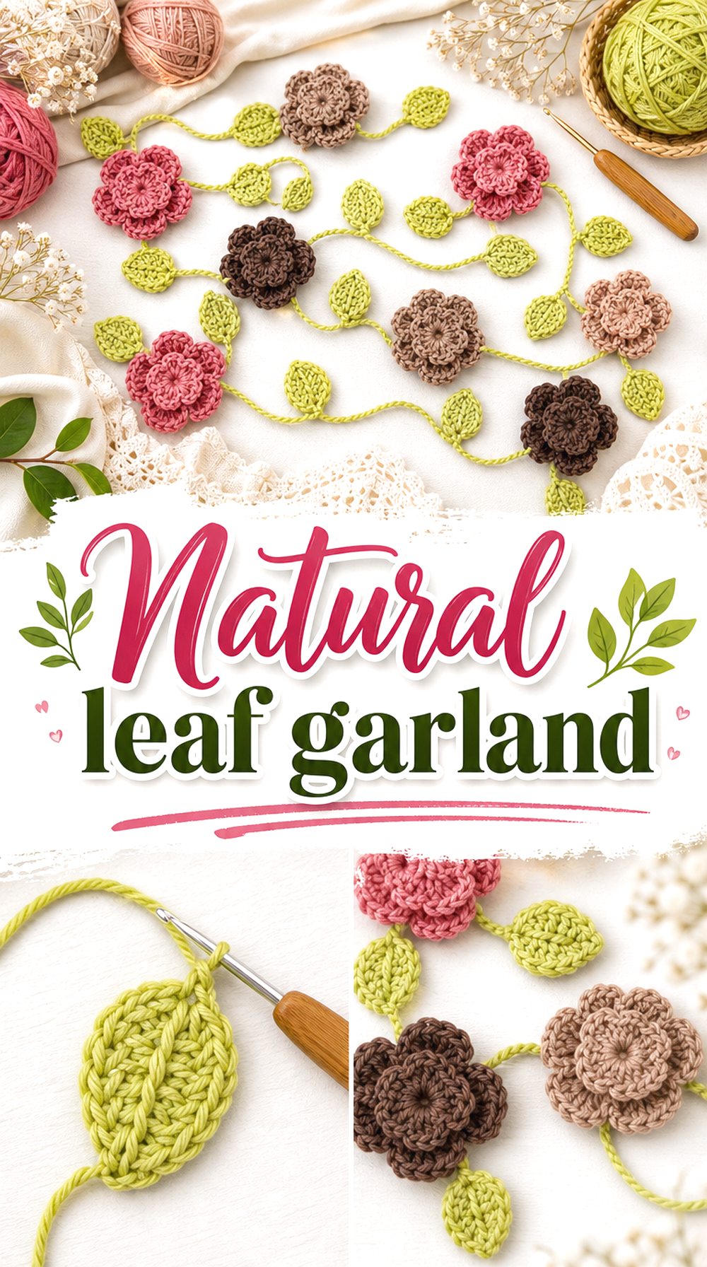 Natural leaf garland