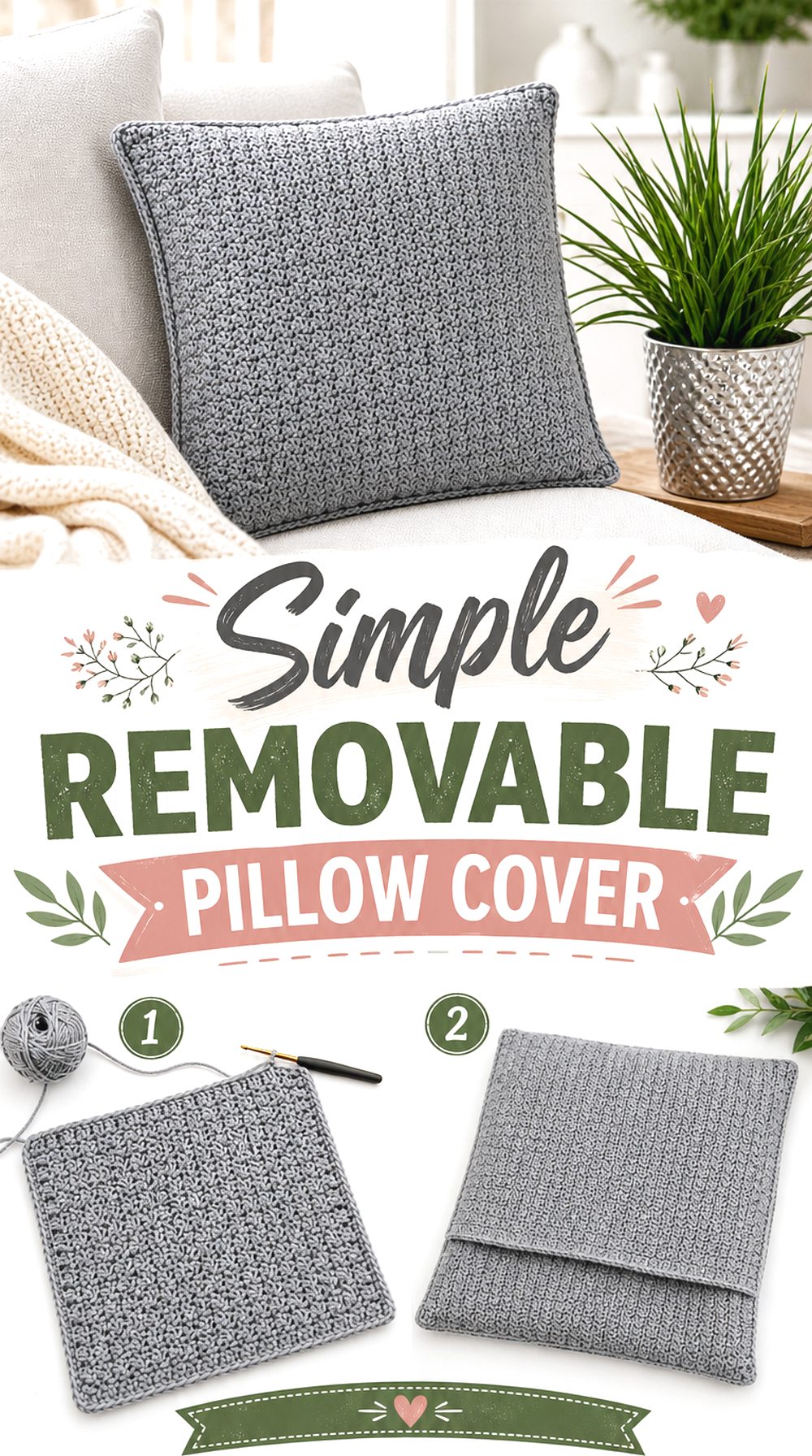 Simple removable pillow cover