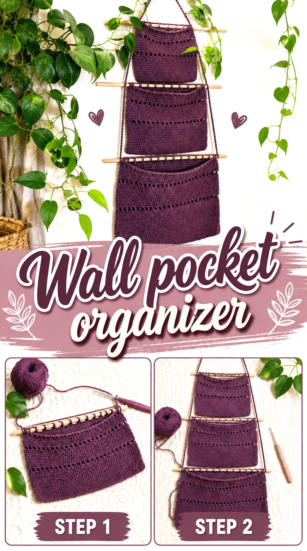 Wall pocket organizer